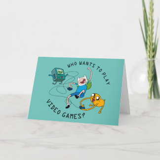 Adventure Time | Finn & Jake Play With BMO Card