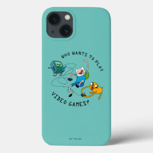 Adventure Time Finn & Jake Play With BMO iPhone 13 Case