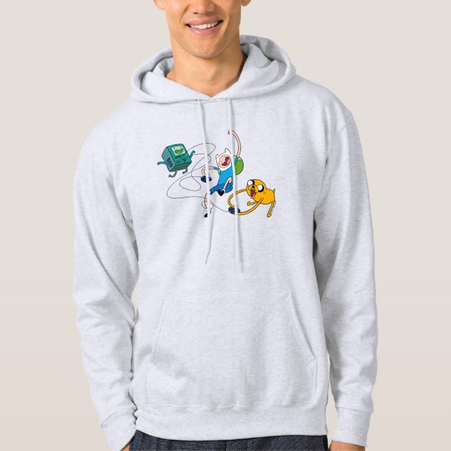 Adventure Time | Finn & Jake Play With BMO Hoodie (Front)