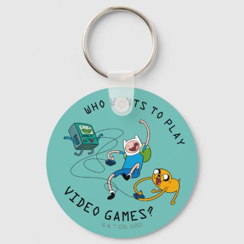 Adventure Time  Finn  Jake Play With BMO Keychain