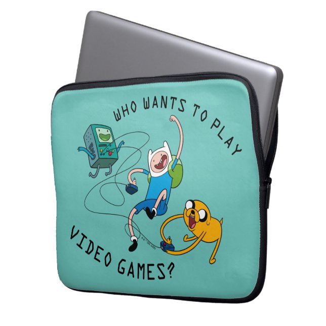Adventure Time Finn Jake Play With BMO Laptop Sleeve Zazzle