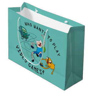 Adventure Time Finn & Jake Play With BMO Large Gift Bag