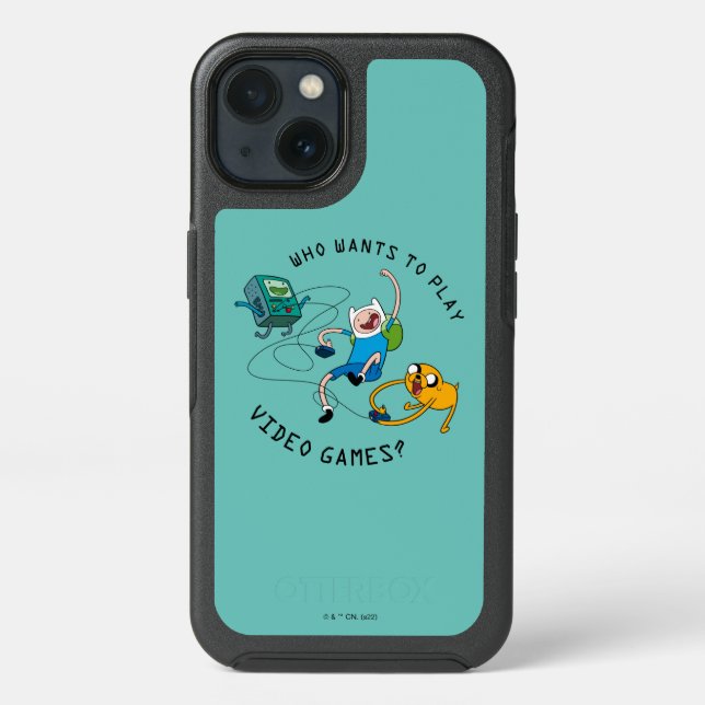 Adventure Time | Finn & Jake Play With BMO Otterbox iPhone Case (Back)