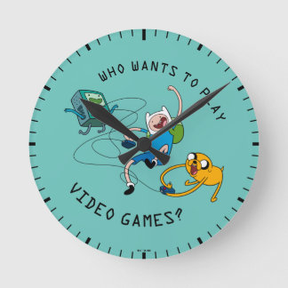 Adventure Time | Finn & Jake Play With BMO Round Clock