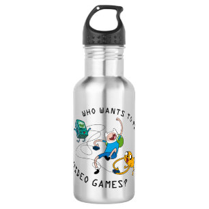 Adventure Time Finn & Jake Play With BMO Stainless Steel Water Bottle