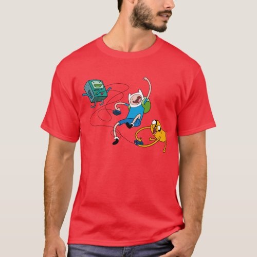 Adventure Time  Finn  Jake Play With BMO T_Shirt