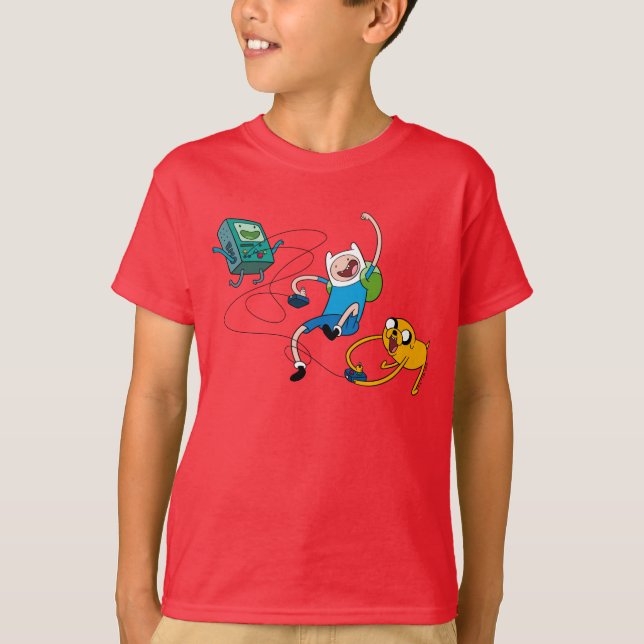Adventure Time | Finn & Jake Play With BMO T-Shirt (Front)