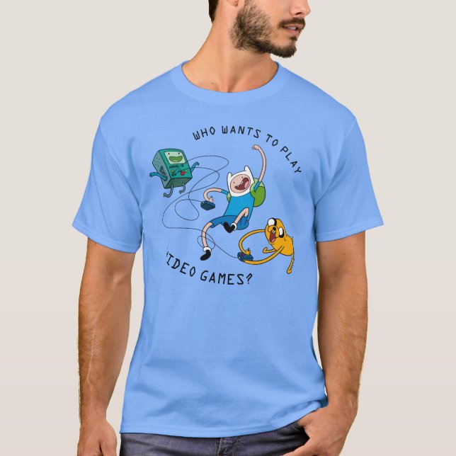 Adventure Time | Finn & Jake Play With BMO T-Shirt (Front)