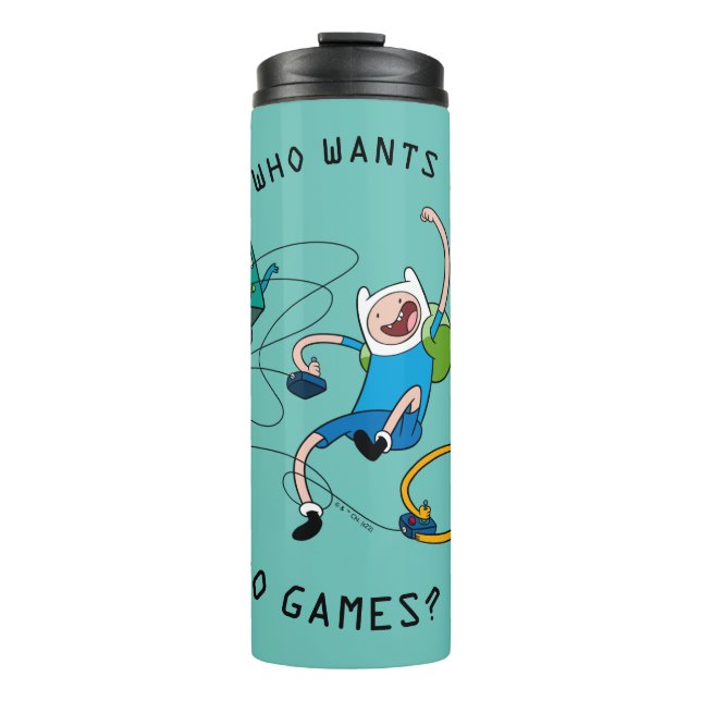 Adventure Time | Finn & Jake Play With BMO Thermal Tumbler (Front)