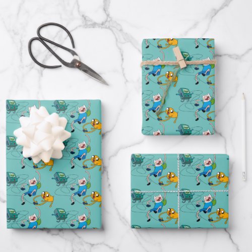Adventure Time  Finn  Jake Play With BMO Wrapping Paper Sheets