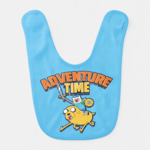 Adventure Time Finn Riding Jake Baby Bib