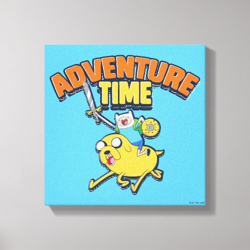 Adventure Time  Finn Riding Jake Canvas Print