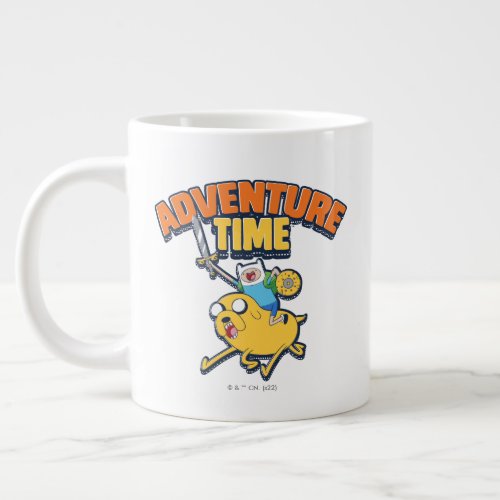 Adventure Time  Finn Riding Jake Giant Coffee Mug