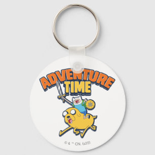 Adventure Time Finn Riding Jake Keychain