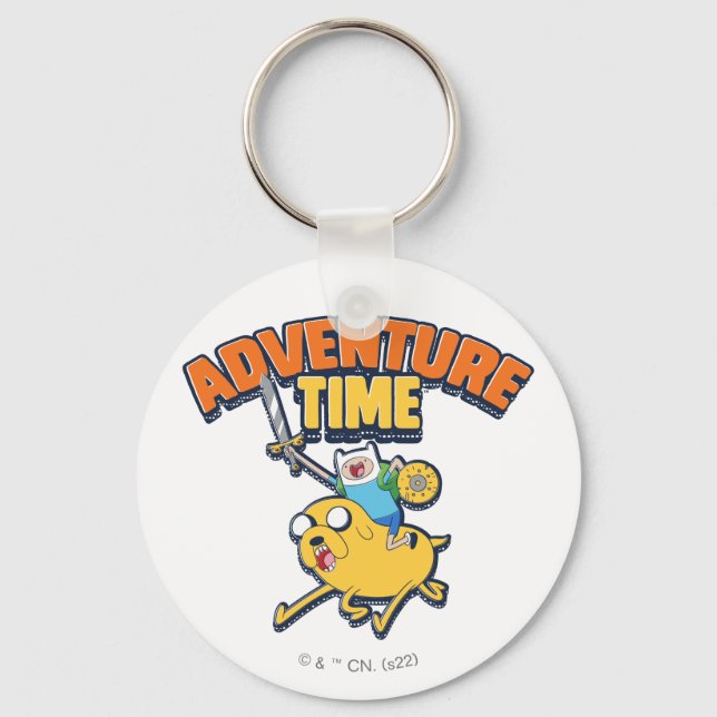 Adventure Time | Finn Riding Jake Keychain (Front)