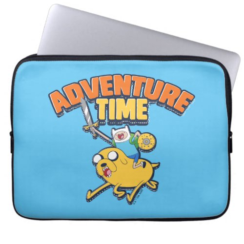 Adventure Time  Finn Riding Jake Laptop Sleeve