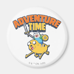 Adventure Time Finn Riding Jake Magnet