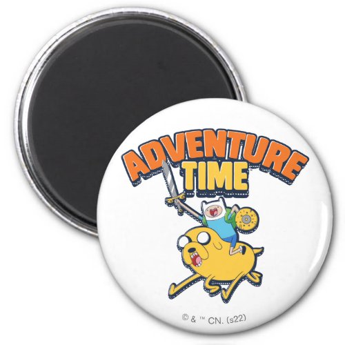 Adventure Time  Finn Riding Jake Magnet