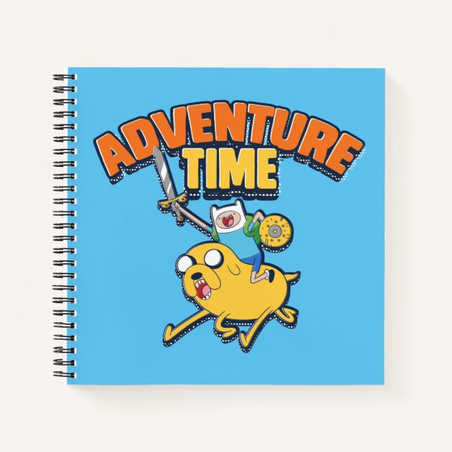 Adventure Time | Finn Riding Jake Notebook (Front)