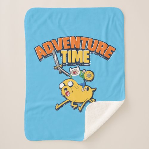 Adventure Time  Finn Riding Jake Sherpa Blanket