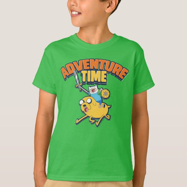 Adventure Time | Finn Riding Jake T-Shirt (Front)