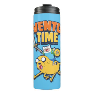 Adventure Time Finn Riding Jake Thermal Tumbler