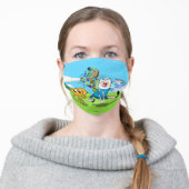 Adventure Time | Finn's Backpack Adventure Gear Adult Cloth Face Mask (Worn)