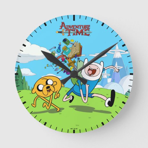 Adventure Time  Finns Backpack Adventure Gear Round Clock