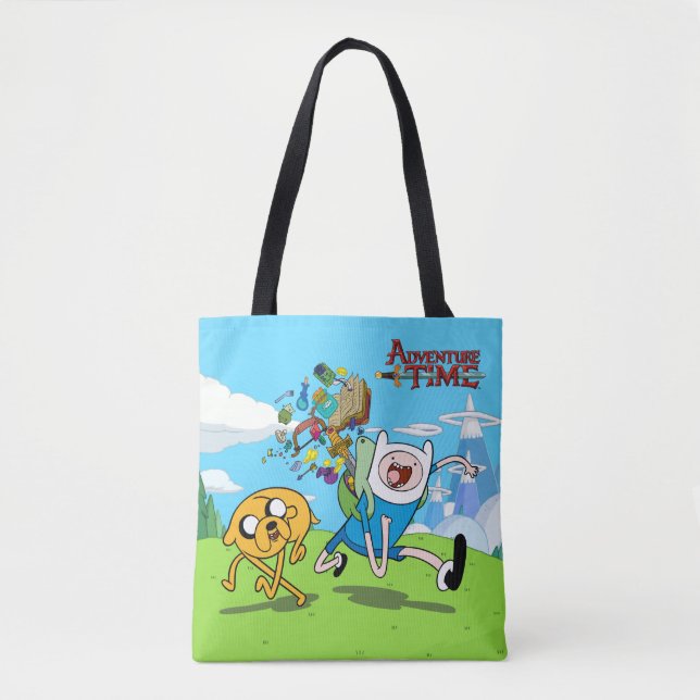 Adventure Time | Finn's Backpack Adventure Gear Tote Bag (Front)