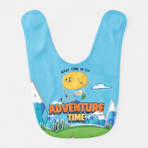 Adventure Time  Jake Floating With Finn Baby Bib