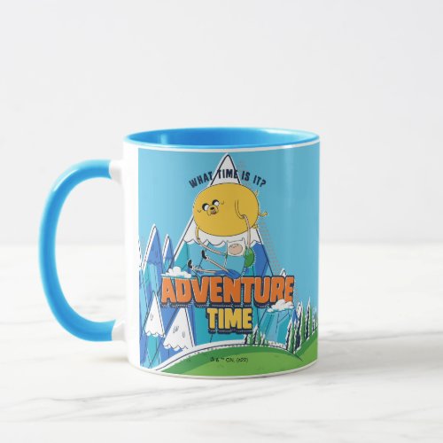 Adventure Time  Jake Floating With Finn Mug