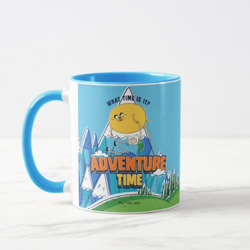 Adventure Time  Jake Floating With Finn Mug