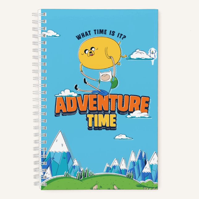 Adventure Time | Jake Floating With Finn Notebook (Front)
