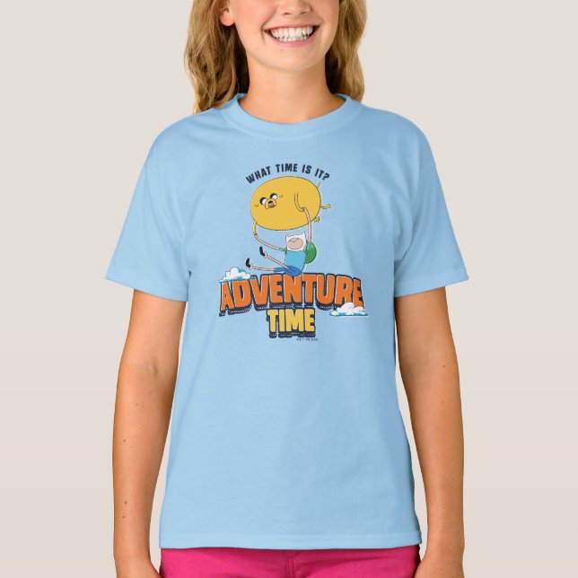 Adventure Time | Jake Floating With Finn T-Shirt (Front)
