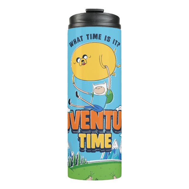 Adventure Time | Jake Floating With Finn Thermal Tumbler (Front)