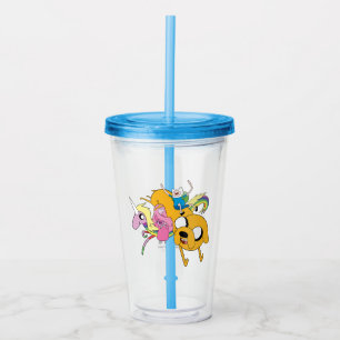 Adventure Time Lady, Bubblegum, Finn, & Jake Acrylic Tumbler