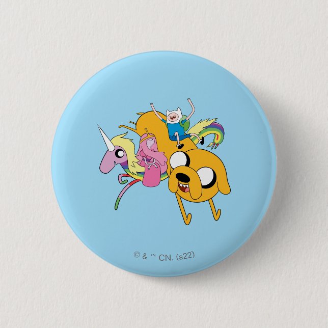 Adventure Time | Lady, Bubblegum, Finn, & Jake Button (Front)