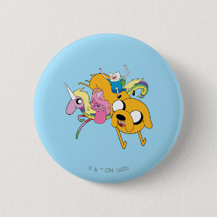 Adventure Time   Lady, Bubblegum, Finn, & Jake Button