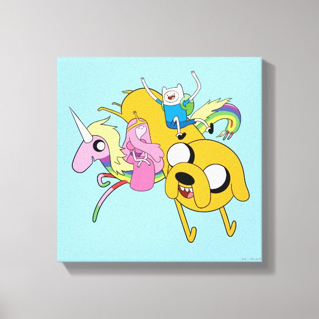 Adventure Time | Lady, Bubblegum, Finn, & Jake Canvas Print (Front)