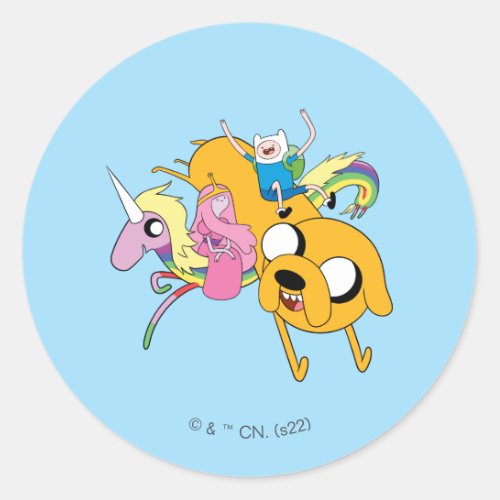 Adventure Time  Lady Bubblegum Finn  Jake Classic Round Sticker