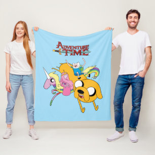 Adventure Time Lady, Bubblegum, Finn, & Jake Fleece Blanket