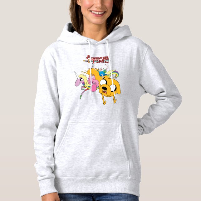 Adventure Time | Lady, Bubblegum, Finn, & Jake Hoodie (Front)