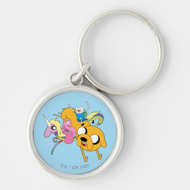 Adventure Time | Lady, Bubblegum, Finn, & Jake Keychain (Front)