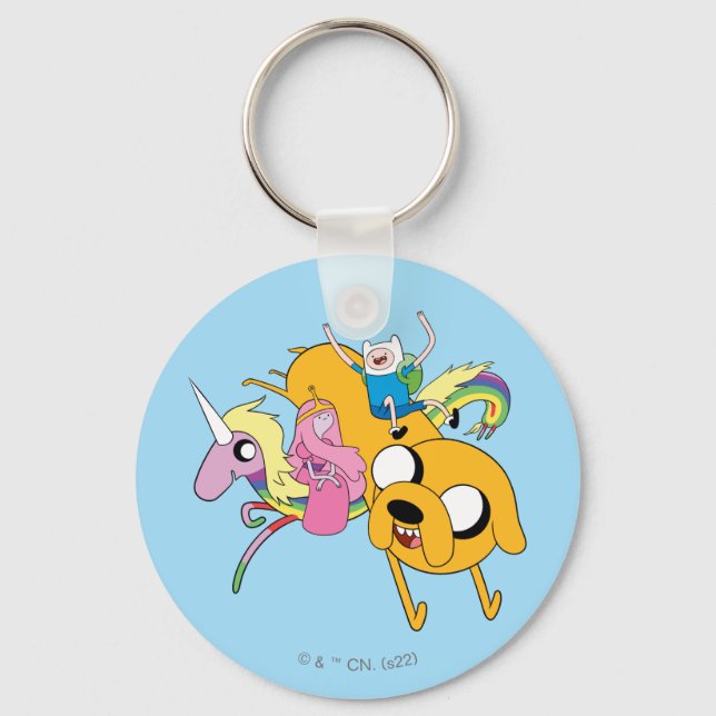 Adventure Time | Lady, Bubblegum, Finn, & Jake Keychain (Front)