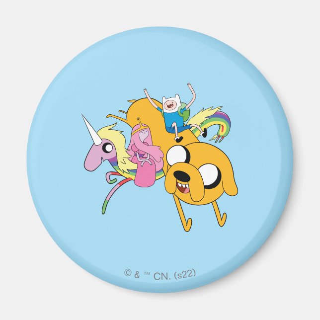 Adventure Time | Lady, Bubblegum, Finn, & Jake Magnet (Front)