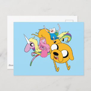 Adventure Time Lady, Bubblegum, Finn, & Jake Postcard