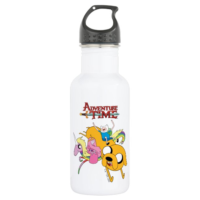 Adventure Time | Lady, Bubblegum, Finn, & Jake Stainless Steel Water Bottle (Front)