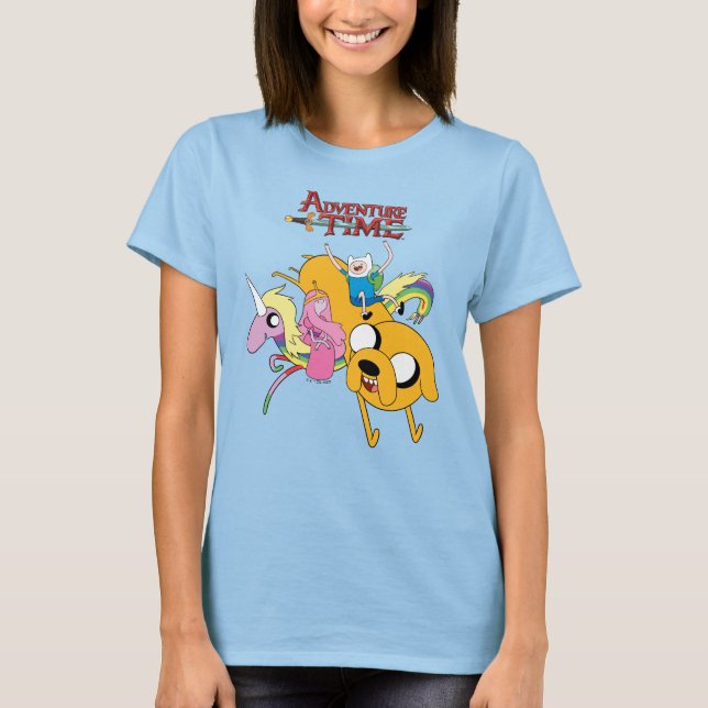 Adventure Time | Lady, Bubblegum, Finn, & Jake T-Shirt (Front)