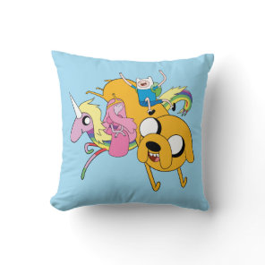 Adventure Time | Lady, Bubblegum, Finn, & Jake Throw Pillow