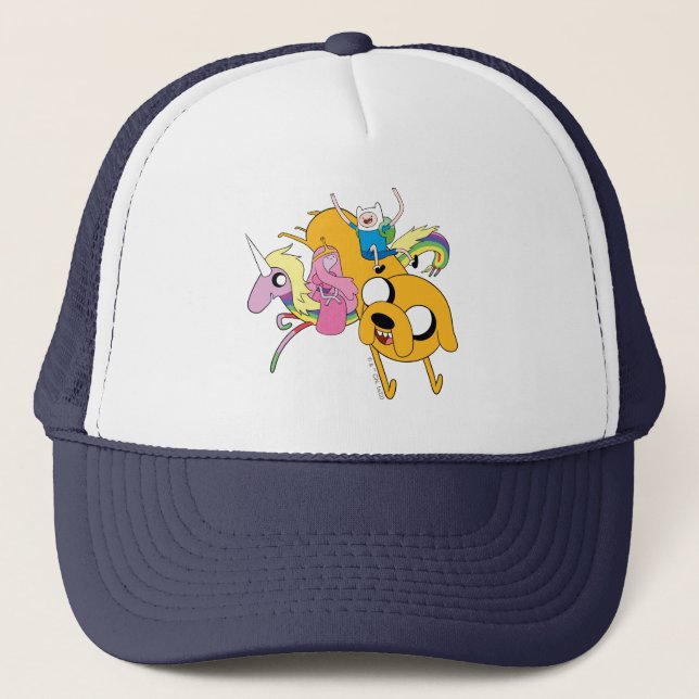 Adventure Time | Lady, Bubblegum, Finn, & Jake Trucker Hat (Front)